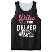 Dibs On The Driver Truckers Wife Girlfriend Trucking Trucks Mesh Reversible Basketball Jersey Tank