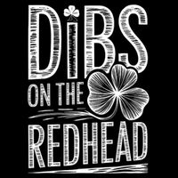 Dibs On The Redhead Funny Irish Clover St Patricks Day Drawstring Bag