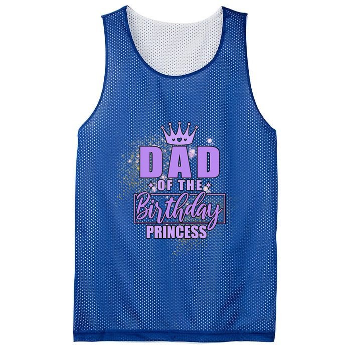 Dad Of The Birthday Princess Mesh Reversible Basketball Jersey Tank