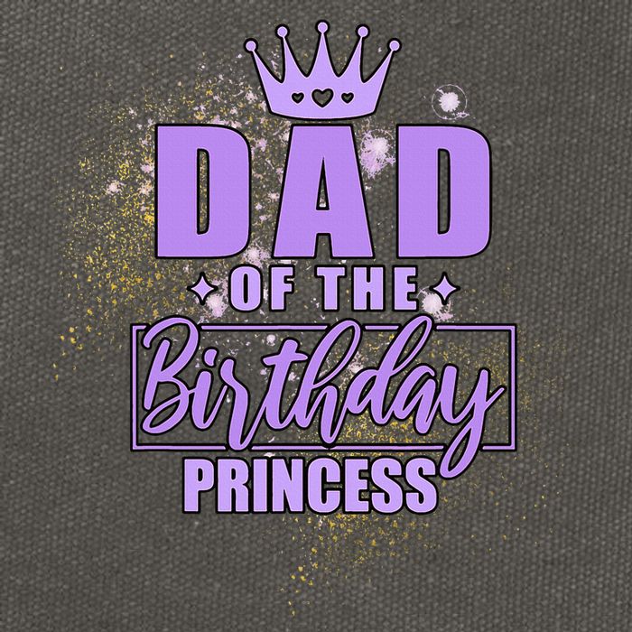 Dad Of The Birthday Princess Cotton Canvas Backpack