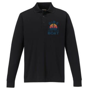 Dibs On The Boat Boats Boating Gift Performance Long Sleeve Polo