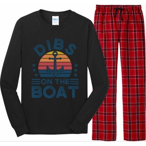 Dibs On The Boat Boats Boating Gift Long Sleeve Pajama Set