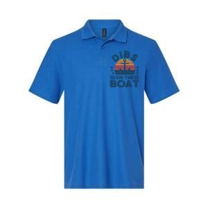 Dibs On The Boat Boats Boating Gift Softstyle Adult Sport Polo