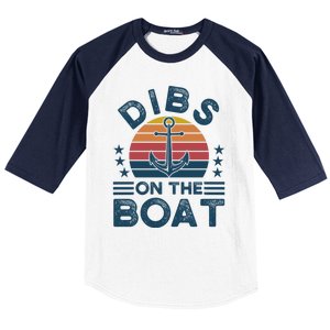 Dibs On The Boat Boats Boating Gift Baseball Sleeve Shirt