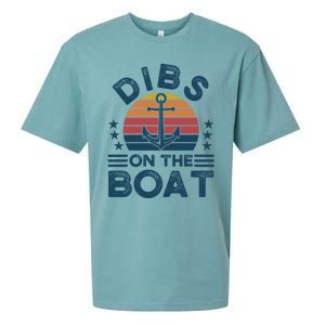 Dibs On The Boat Boats Boating Gift Sueded Cloud Jersey T-Shirt