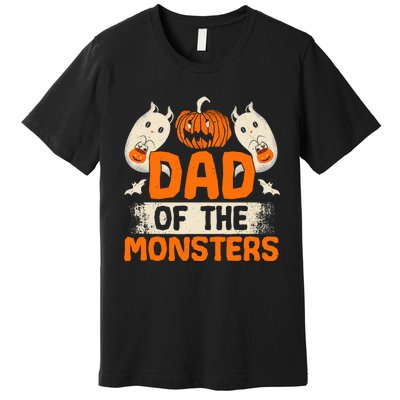 Dad Of The Monsters For Halloween Party Premium T-Shirt