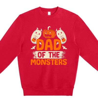 Dad Of The Monsters For Halloween Party Premium Crewneck Sweatshirt