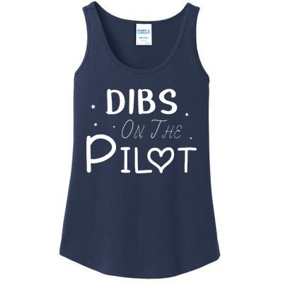 Dibs On The Pilot Gift Idea For Pilot Wife Pilot Girlfriend Ladies Essential Tank