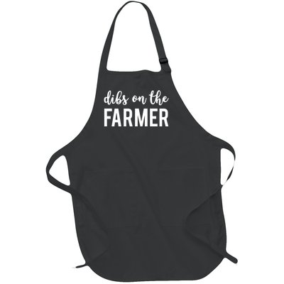 Dibs On The Farmer Funny Farmer's Wife Gift Full-Length Apron With Pockets