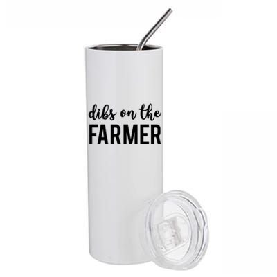 Dibs On The Farmer Funny Farmer's Wife Gift Stainless Steel Tumbler