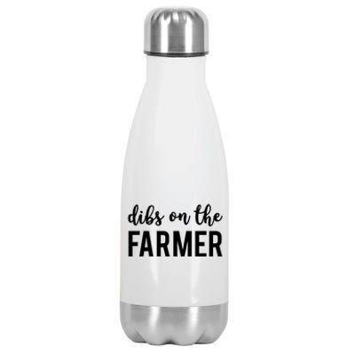 Dibs On The Farmer Funny Farmer's Wife Gift Stainless Steel Insulated Water Bottle