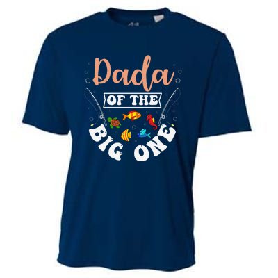 Dada Of The Big One Fishing Birthday Party Bday Celebration Cooling Performance Crew T-Shirt