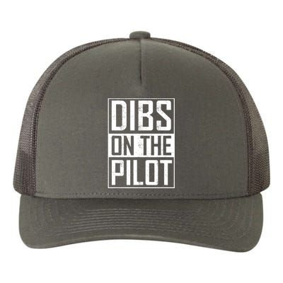 Dibs On The Pilot Wife Girlfriend Women Boy Girl Aviation Yupoong Adult 5-Panel Trucker Hat