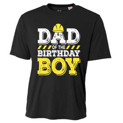 Dad of the Birthday  Construction Birthday Worker Party Cooling Performance Crew T-Shirt