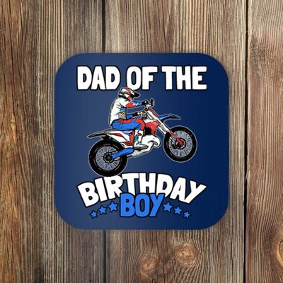 Dad Of The Birthday Boy Funny Dirt Bike Motocross Gift Coaster