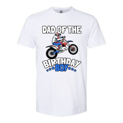 Dad Of The Birthday Boy Funny Dirt Bike Motocross Gift Softstyle® CVC T-Shirt