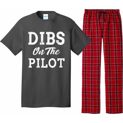 Dibs On The Pilot Wife Girlfriend Women Boy Girl Aviation Pajama Set