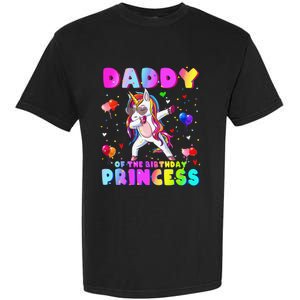 Daddy of the Birthday Princess Dabbing Unicorn Dad Garment-Dyed Heavyweight T-Shirt