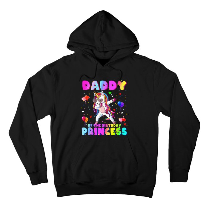 Daddy of the Birthday Princess Dabbing Unicorn Dad Hoodie