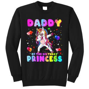 Daddy of the Birthday Princess Dabbing Unicorn Dad Sweatshirt