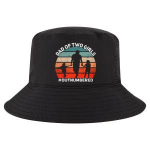 Dad Of Two Outnumbered Retro 2 Daughters Fathers Day Cool Comfort Performance Bucket Hat