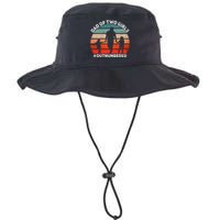 Dad Of Two Outnumbered Retro 2 Daughters Fathers Day Legacy Cool Fit Booney Bucket Hat