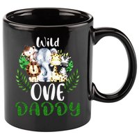 Daddy Of The Wild One Zoo Birthday Safari Jungle Animal 11oz C Handle Ceramic Mug