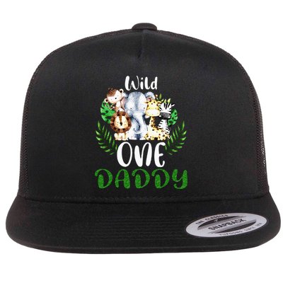 Daddy Of The Wild One Zoo Birthday Safari Jungle Animal Flatbill Hat