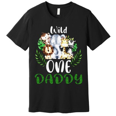 Daddy Of The Wild One Zoo Birthday Safari Jungle Animal Premium T-Shirt