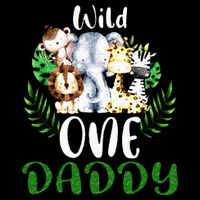 Daddy Of The Wild One Zoo Birthday Safari Jungle Animal Pom Pom 12in Knit Beanie