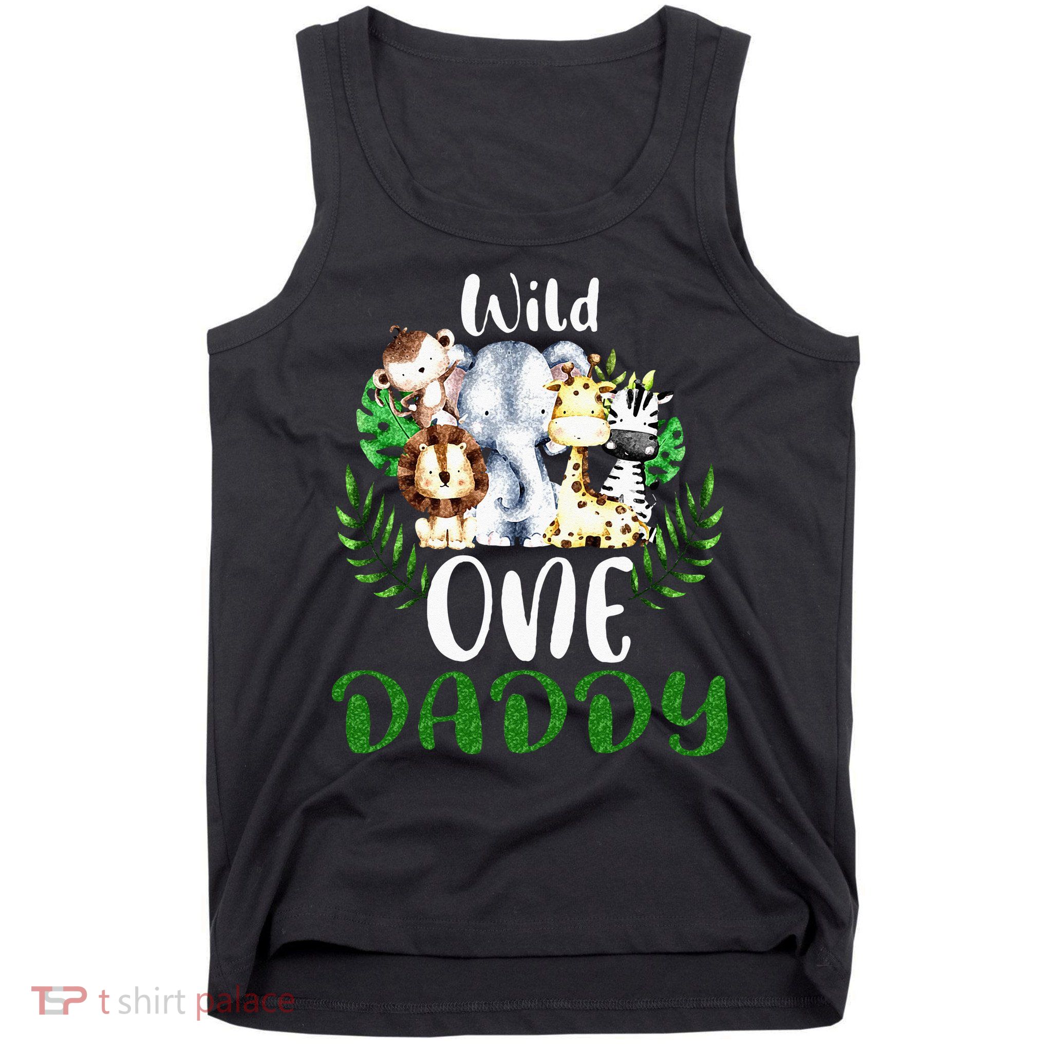 Daddy Of The Wild One Zoo Birthday Safari Jungle Animal Tank Top