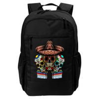 Day Of The Dead Tri Sugar Skulls Daily Commute Backpack