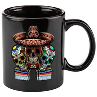 Day Of The Dead Tri Sugar Skulls 11oz C Handle Ceramic Mug