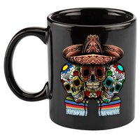 Day Of The Dead Tri Sugar Skulls 11oz C Handle Ceramic Mug