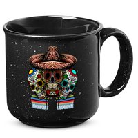 Day Of The Dead Tri Sugar Skulls 15oz Campfire Ceramic Mug