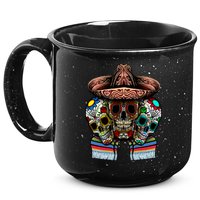 Day Of The Dead Tri Sugar Skulls 15oz Campfire Ceramic Mug