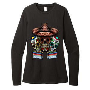 Day Of The Dead Tri Sugar Skulls Womens CVC Long Sleeve Shirt