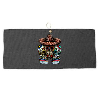 Day Of The Dead Tri Sugar Skulls Large Microfiber Waffle Golf Towel