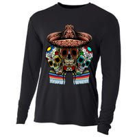Day Of The Dead Tri Sugar Skulls Cooling Performance Long Sleeve Crew