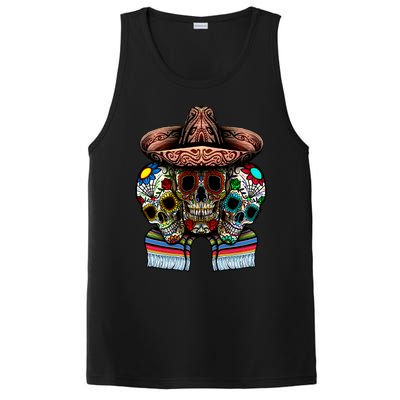 Day Of The Dead Tri Sugar Skulls PosiCharge Competitor Tank