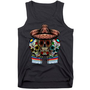 Day Of The Dead Tri Sugar Skulls Tank Top