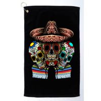 Day Of The Dead Tri Sugar Skulls Golf Towel