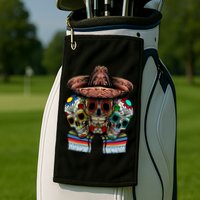 Day Of The Dead Tri Sugar Skulls Golf Towel