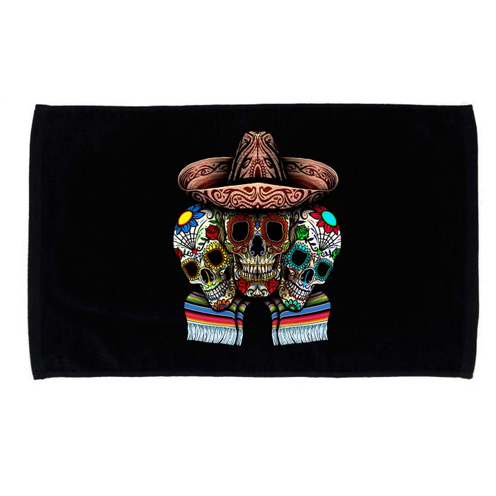 Day Of The Dead Tri Sugar Skulls Microfiber Hand Towel