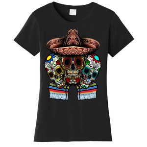 Day Of The Dead Tri Sugar Skulls Women's T-Shirt