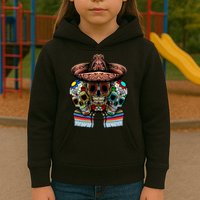 Day Of The Dead Tri Sugar Skulls Kids Hoodie