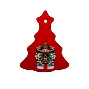 Day Of The Dead Tri Sugar Skulls Ceramic Tree Ornament