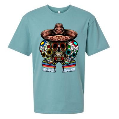 Day Of The Dead Tri Sugar Skulls Sueded Cloud Jersey T-Shirt