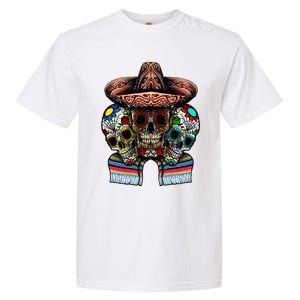 Day Of The Dead Tri Sugar Skulls Garment-Dyed Heavyweight T-Shirt