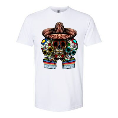 Day Of The Dead Tri Sugar Skulls Softstyle® CVC T-Shirt